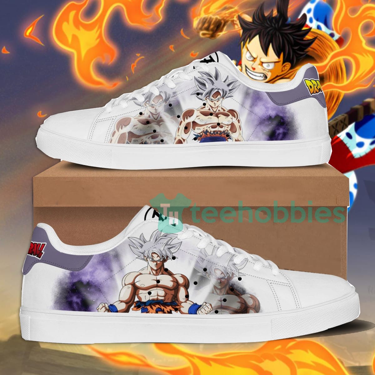 Dragon Ball Goku Ultra Instinct Custom Anime Dragon Ball Lover Skate Shoes