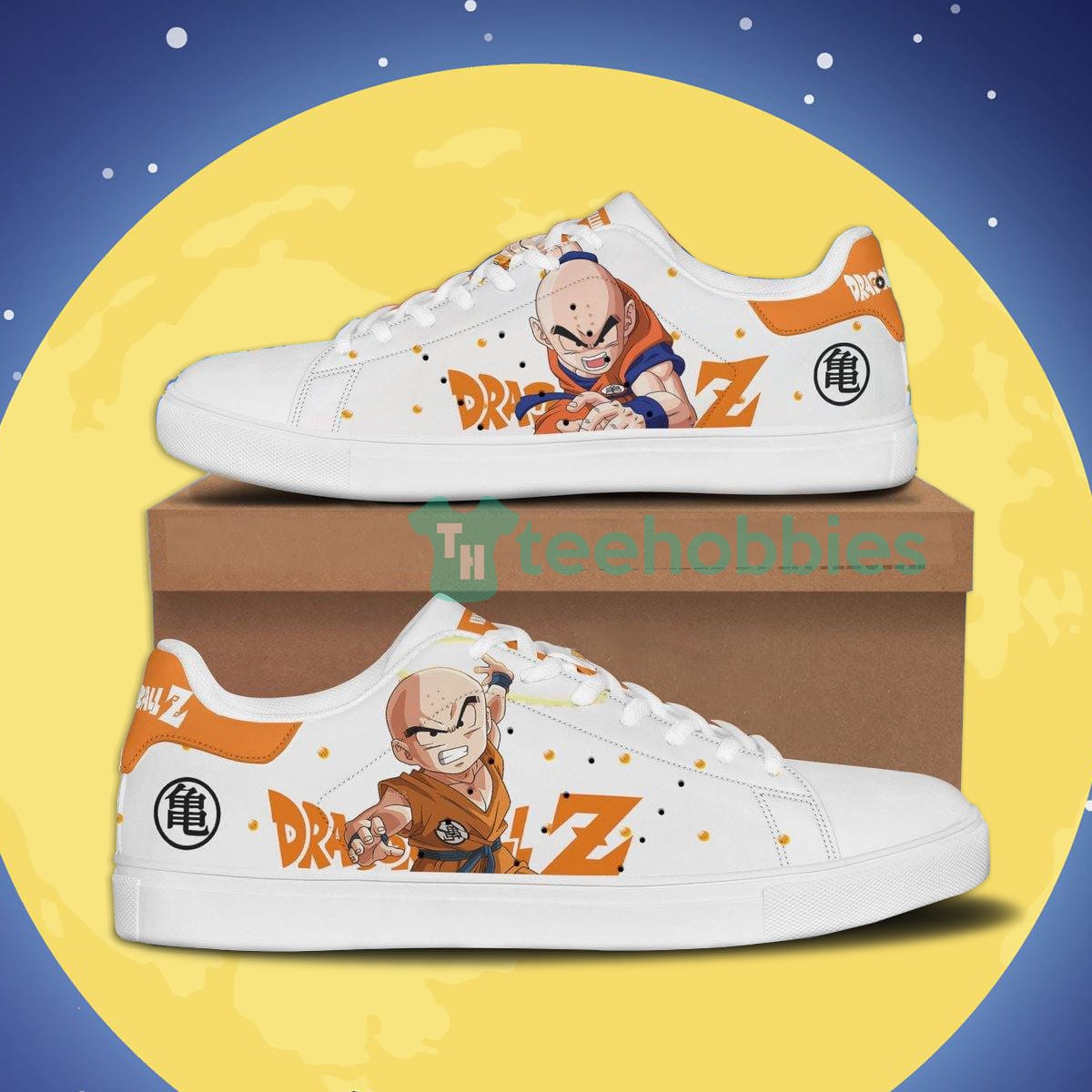 Dragon Ball Krillin Custom Anime Skate Shoes For Anime Fans