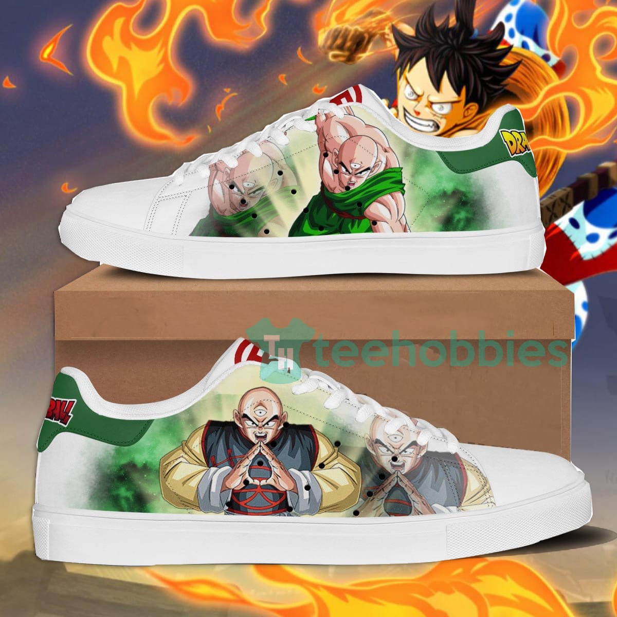 Dragon Ball Tien Shinhan Custom Anime Dragon Ball Lover Skate Shoes