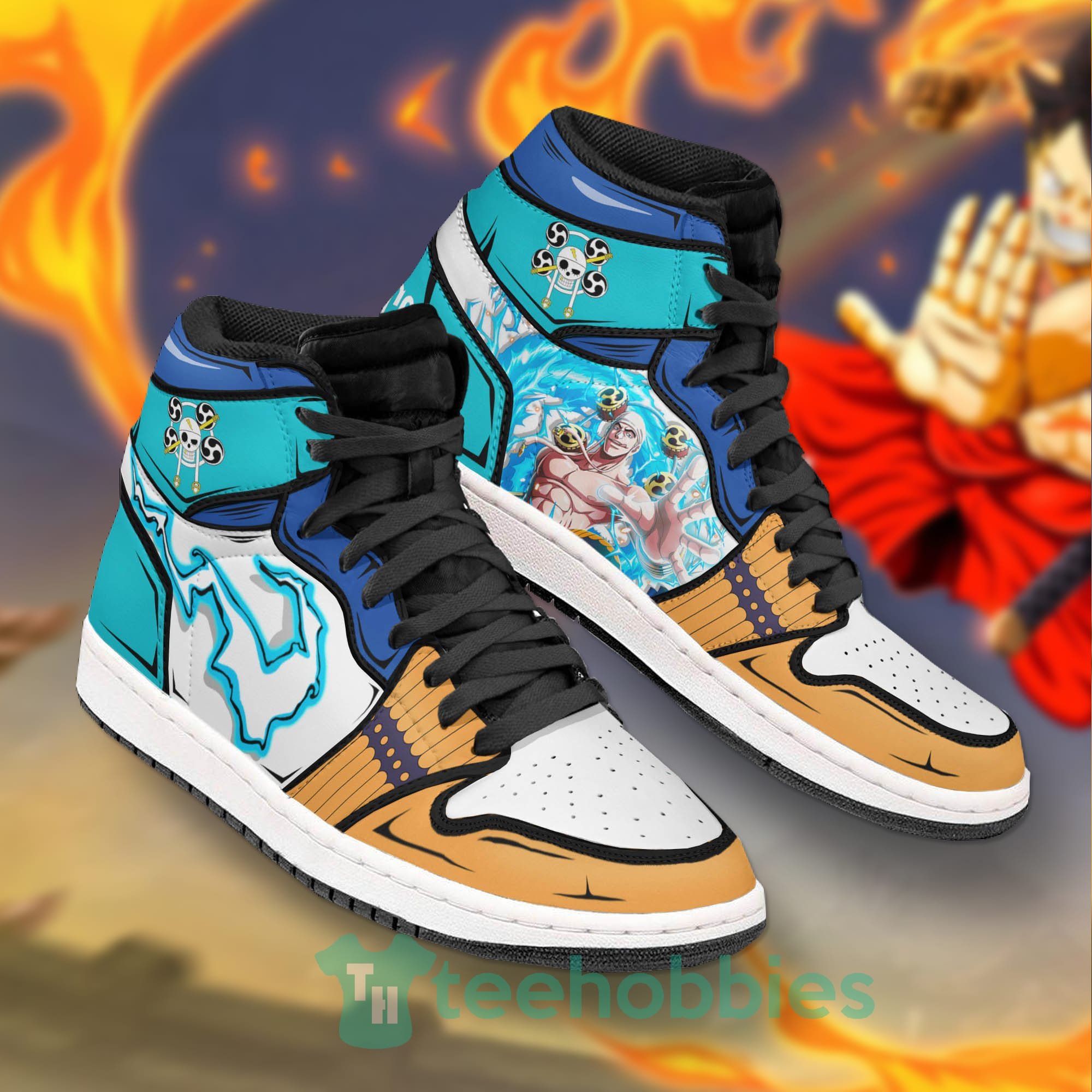 Enel Anime Custom One Piece Air Jordan Hoghtop Shoes Product photo 2