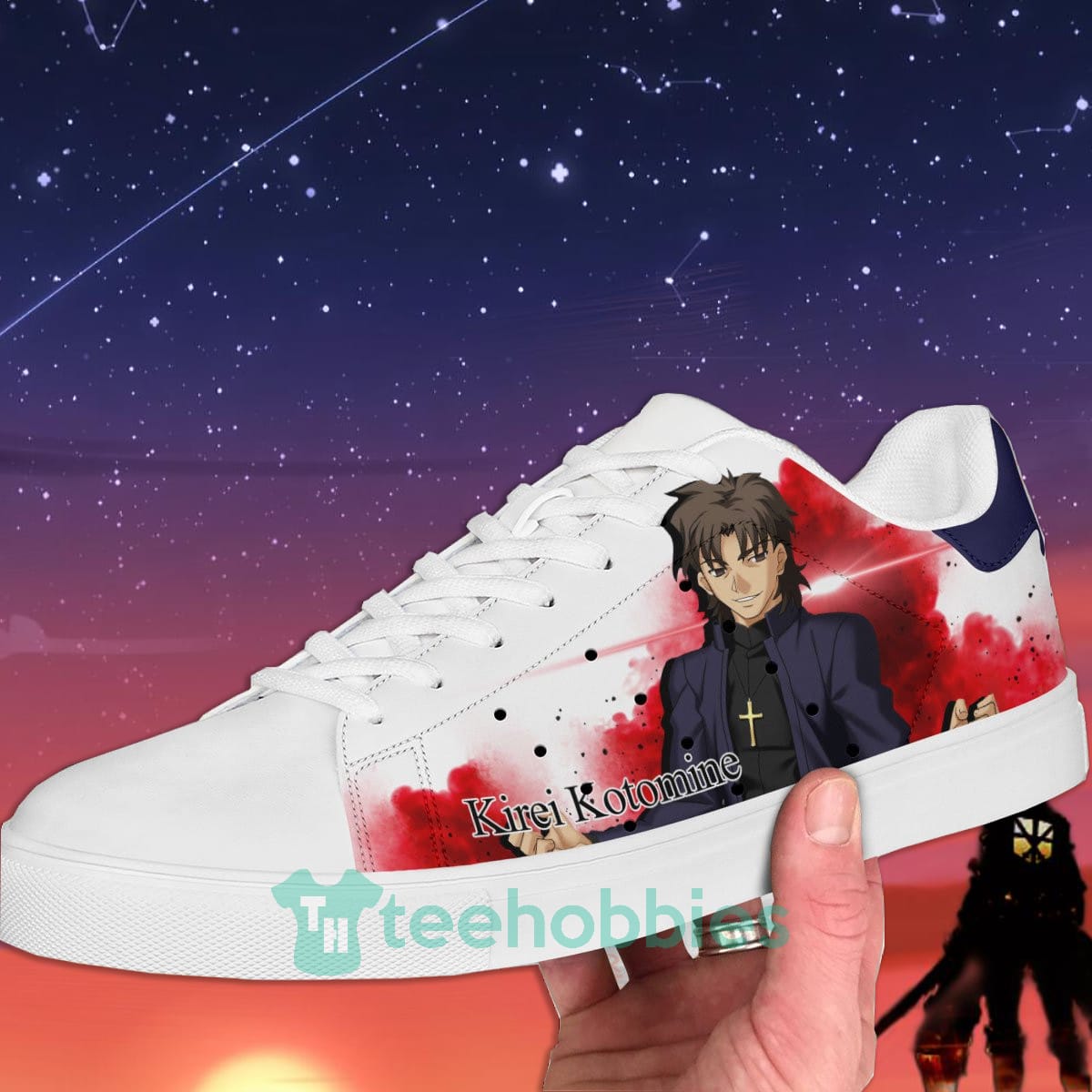Fate Zero Kirei Kotomine Custom Anime Skate Shoes For Men And Women Product photo 2