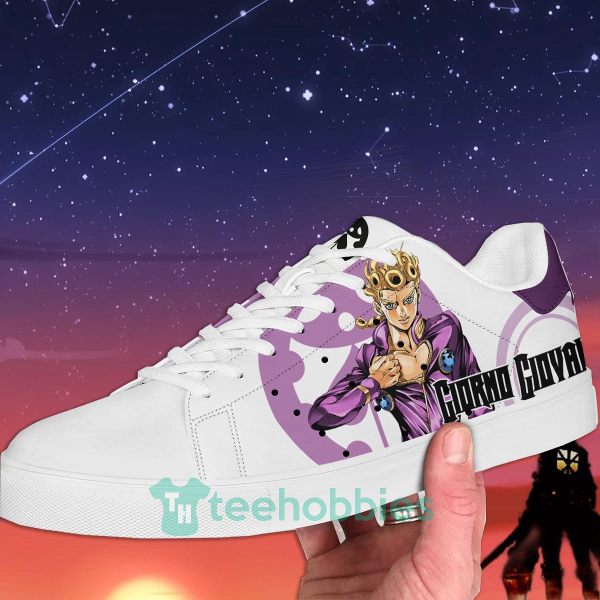 Giorno Giovanna Custom Anime Jojo's Bizarre Adventure Skate Shoes For Men And Women Product photo 2