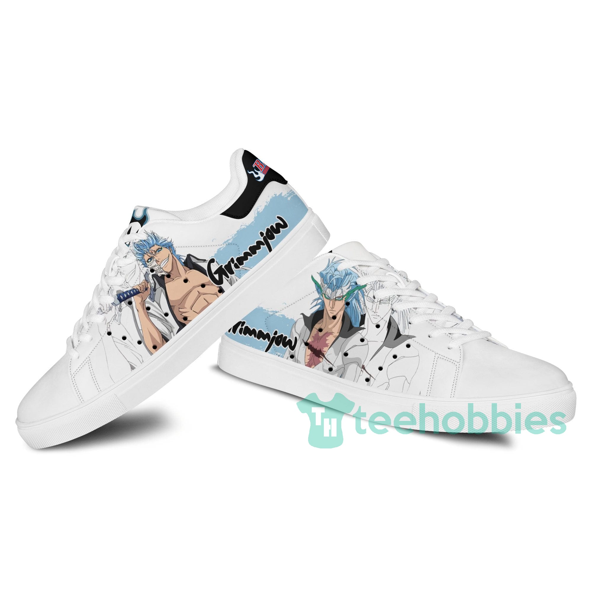 Grimmjow Jaegerjaquez Custom Anime Bleach Skate Shoes For Men And Women Product photo 2