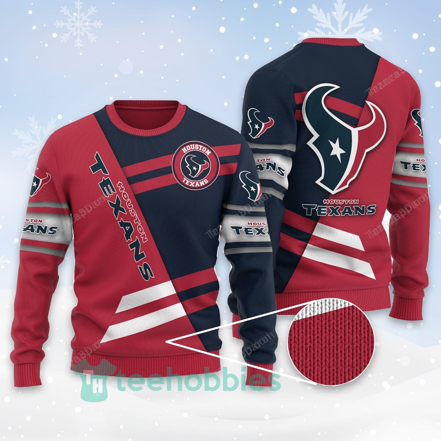 Houston Texans All Over Printed Christmas Sweater