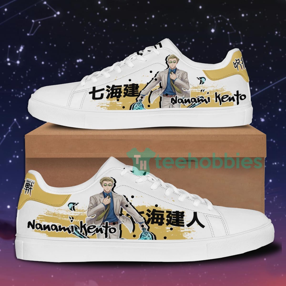 Kento Nanami Custom Anime Jujutsu Kaisen Skate Shoes For Men And Women Product photo 1