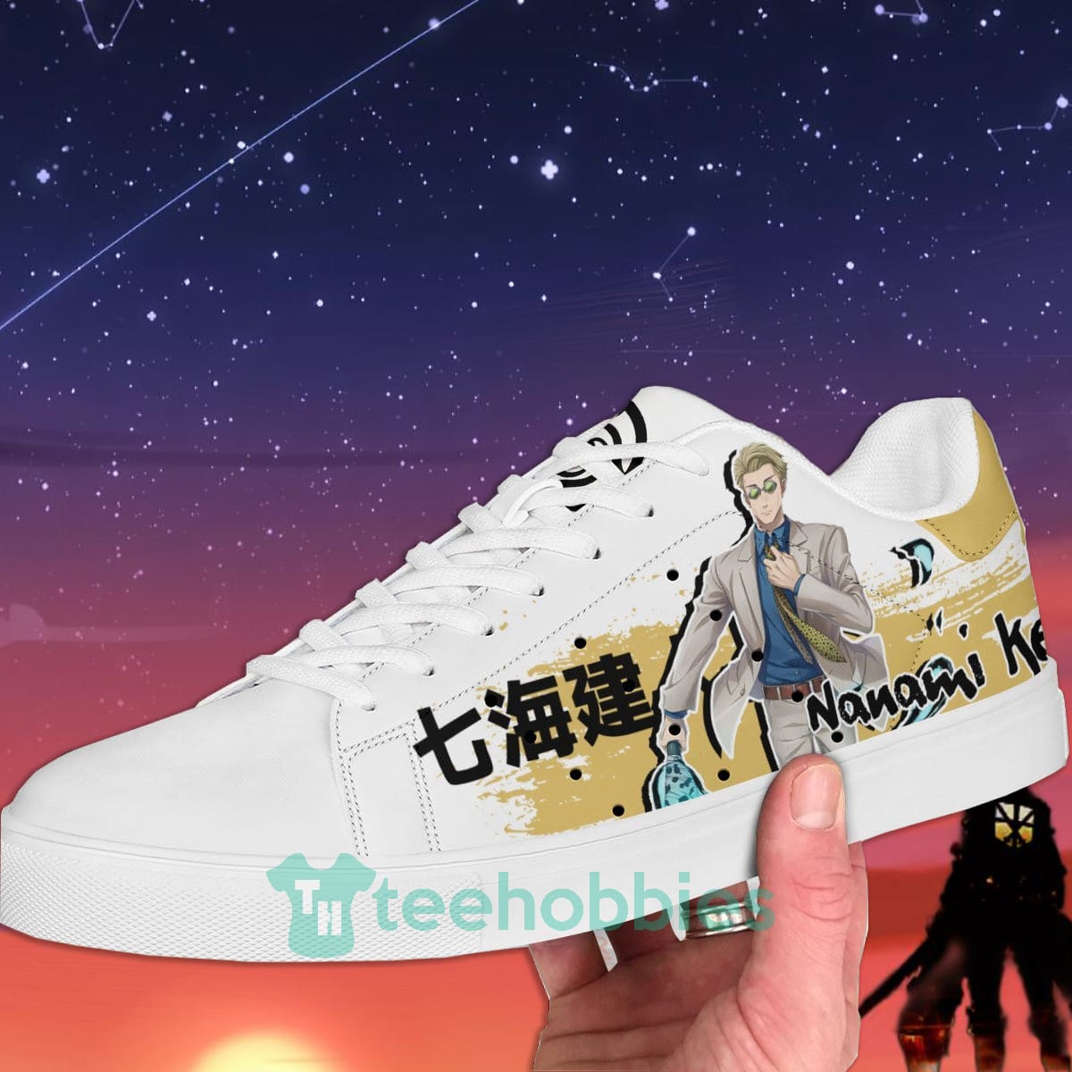 Kento Nanami Custom Anime Jujutsu Kaisen Skate Shoes For Men And Women Product photo 2