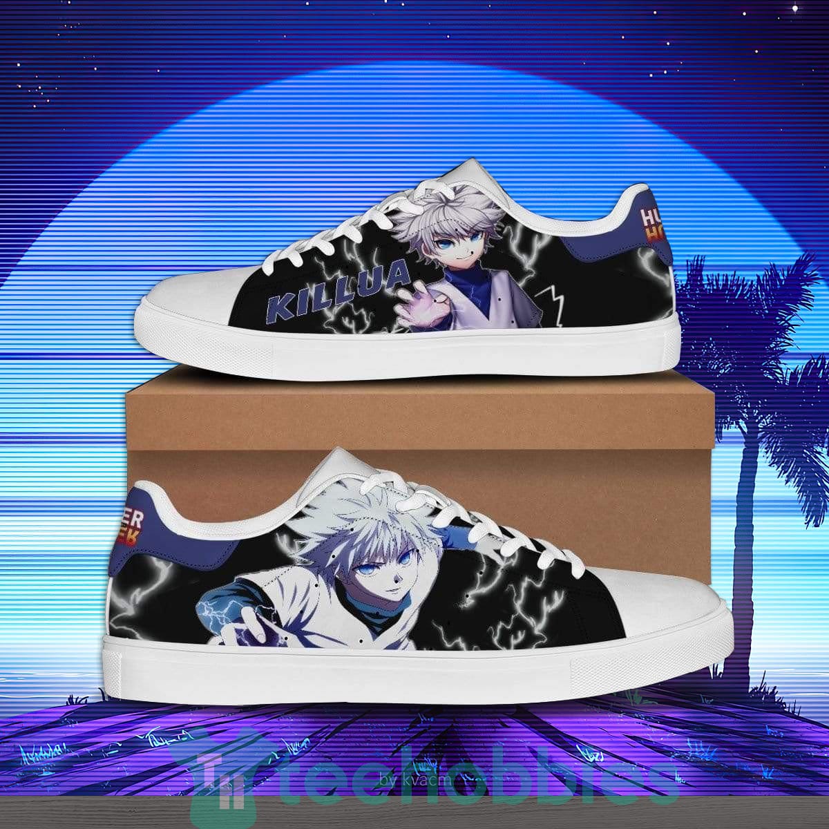 Killua Zoldyck Hunter x Hunter Custom Anime Skate Shoes For Anime Fans
