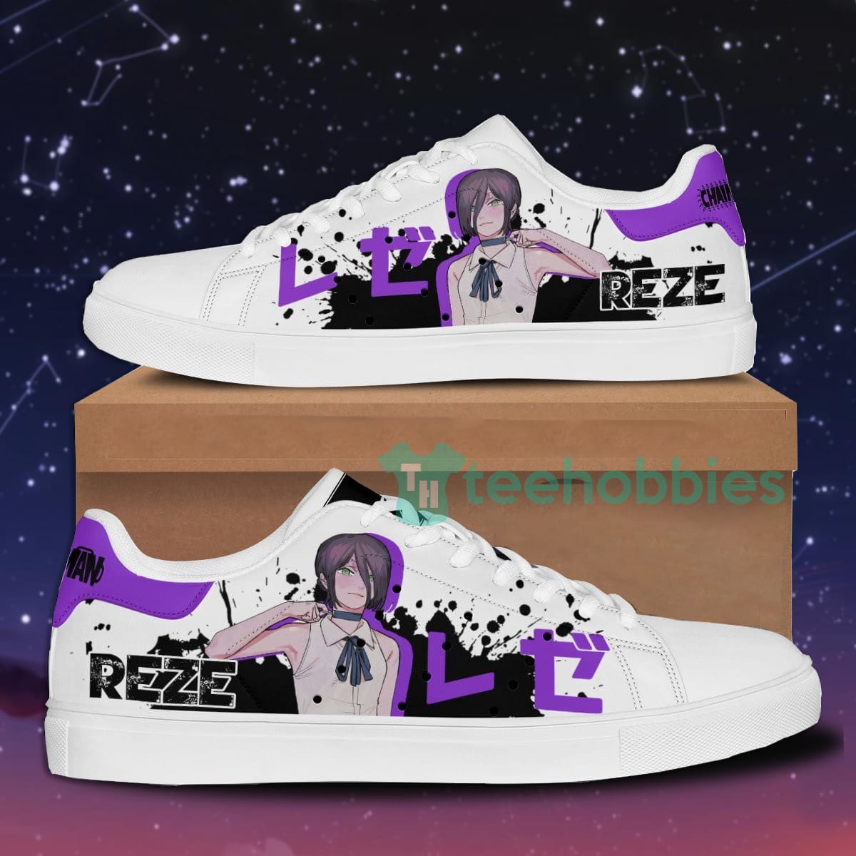 Lady Reze Custom Chainsaw Man Anime Skate Shoes For Men And Women Product photo 1