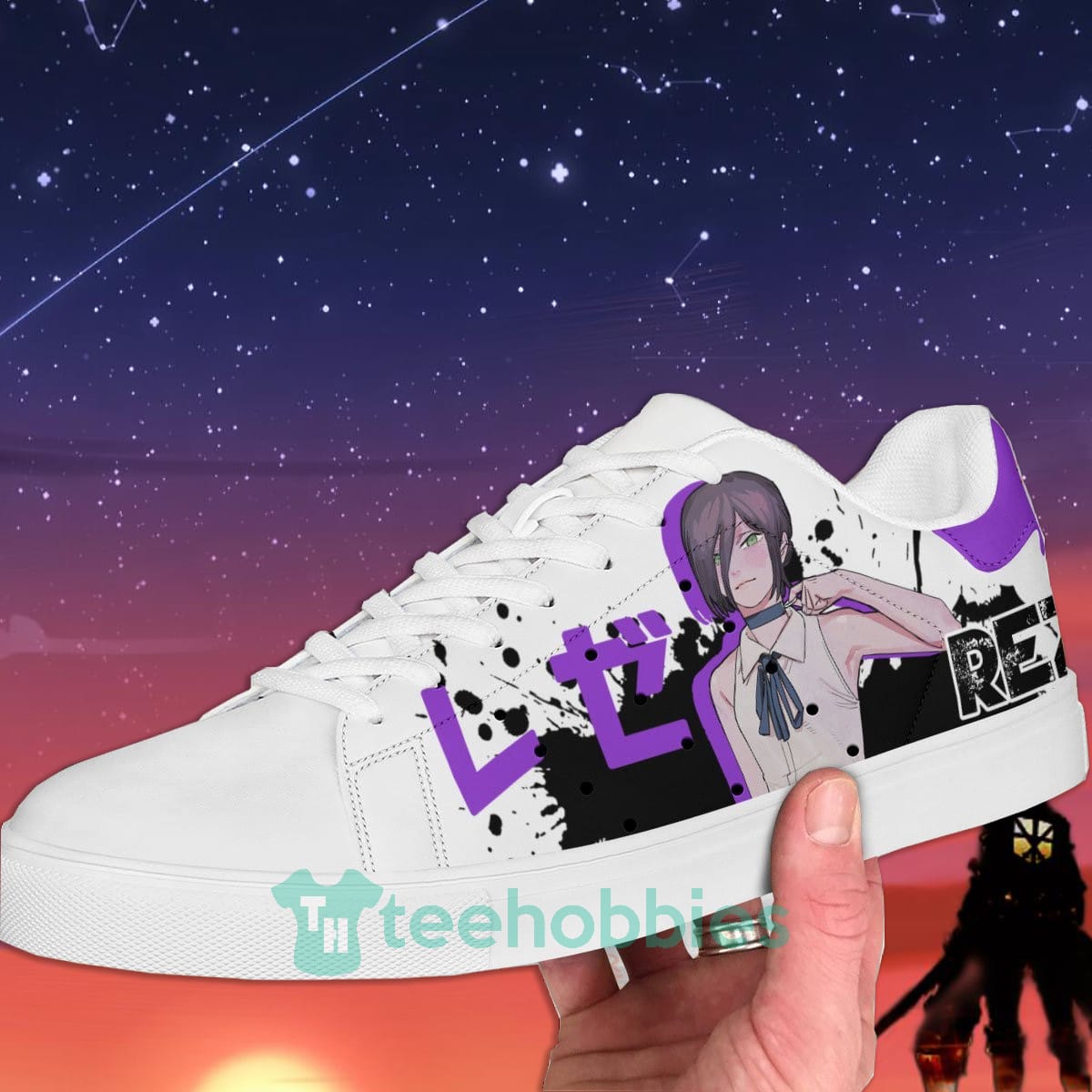 Lady Reze Custom Chainsaw Man Anime Skate Shoes For Men And Women Product photo 2