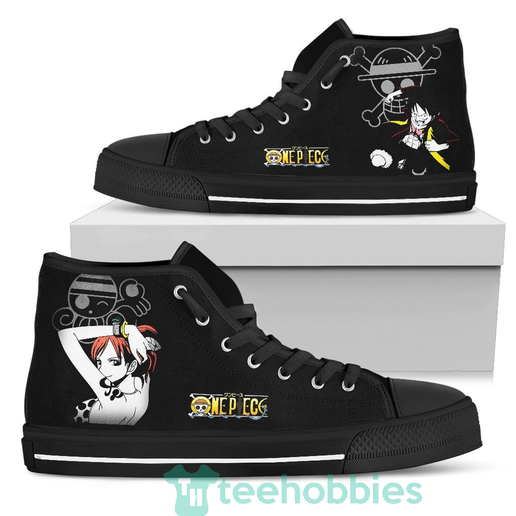 Luffy and Nami Custom One Piece Anime Fans High Top Shoes