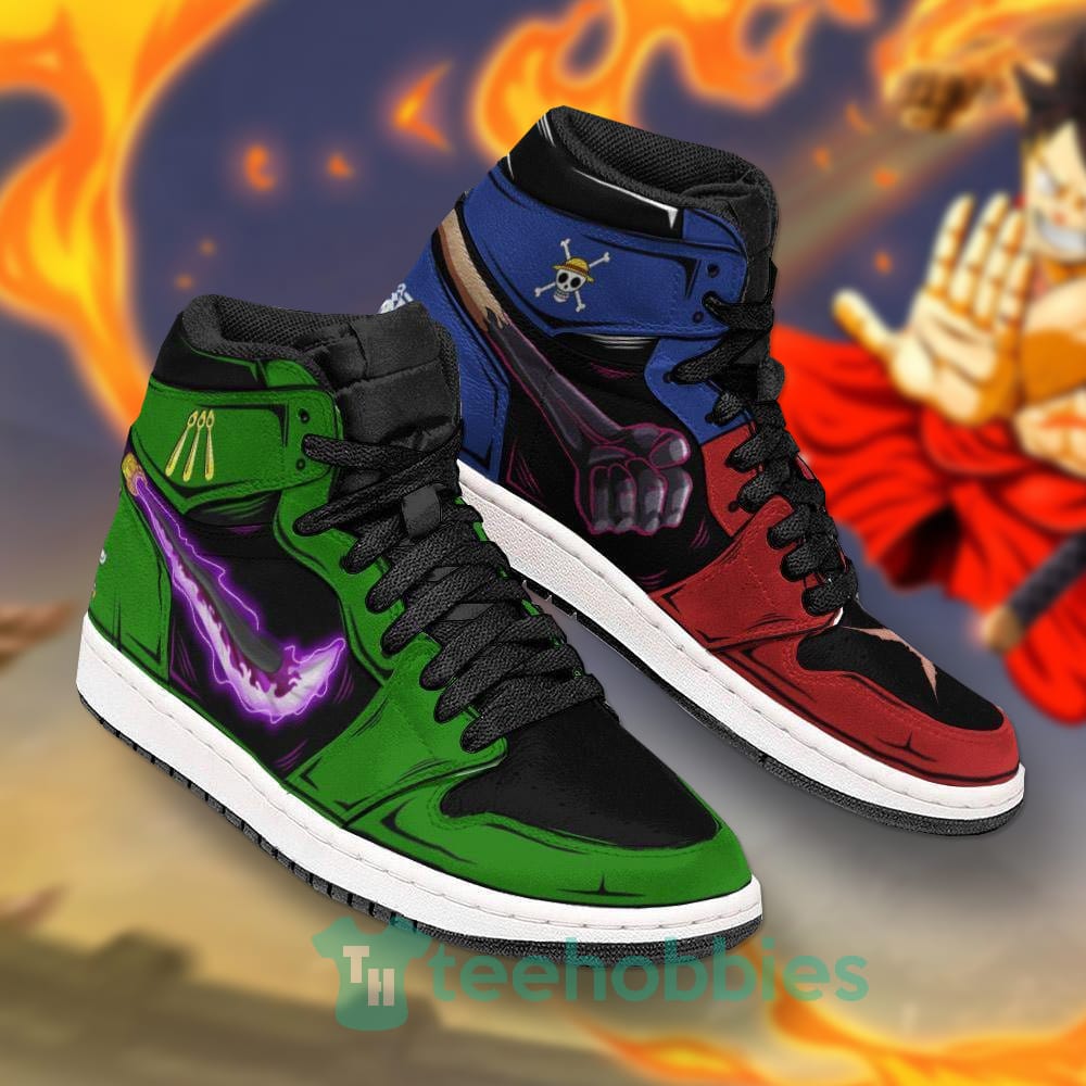 Luffy And Zoro Anime Custom One Piece Air Jordan Hoghtop Shoes