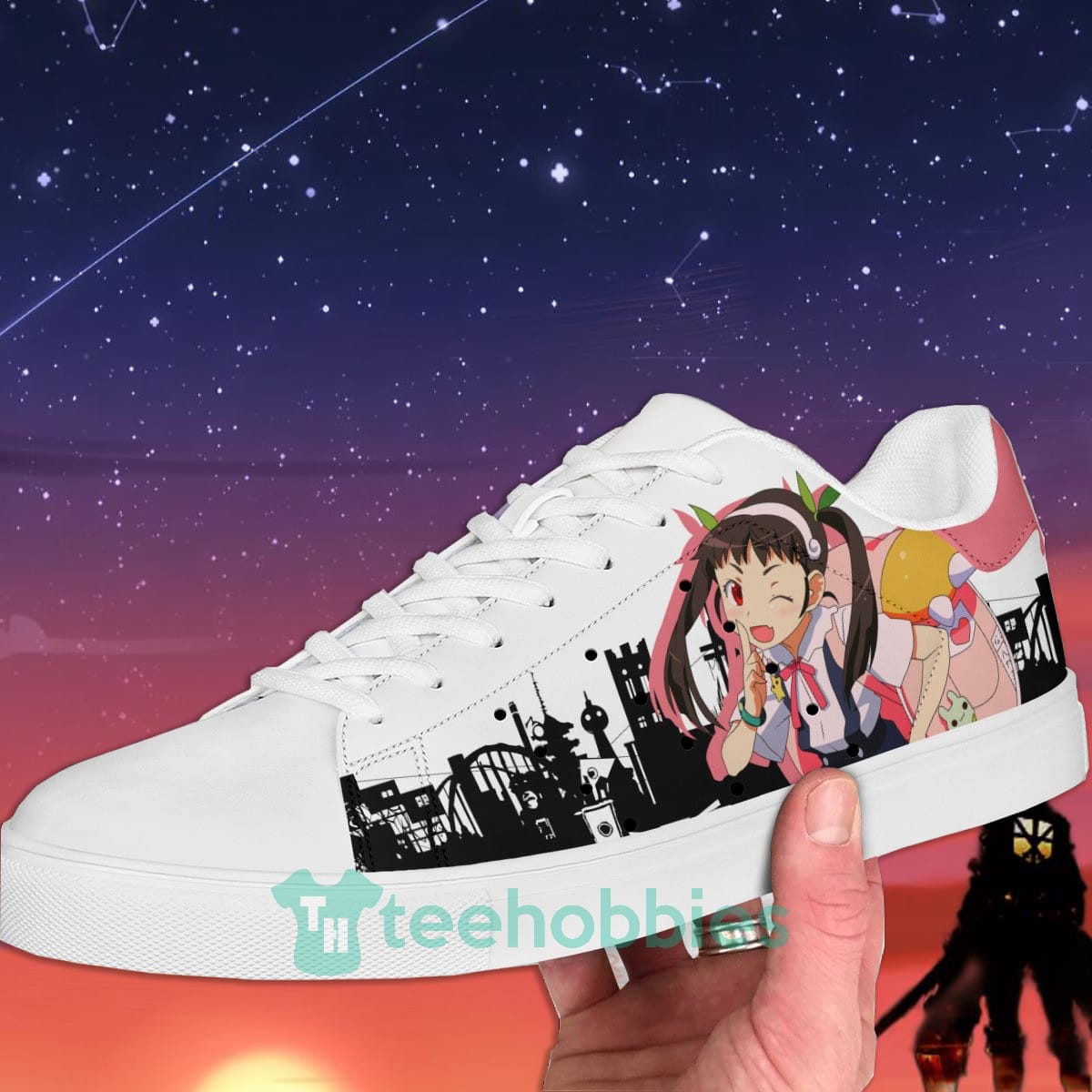 Mayoi Hachikuji Custom Anime Bakemonogatari Skate Shoes For Men And Women Product photo 2