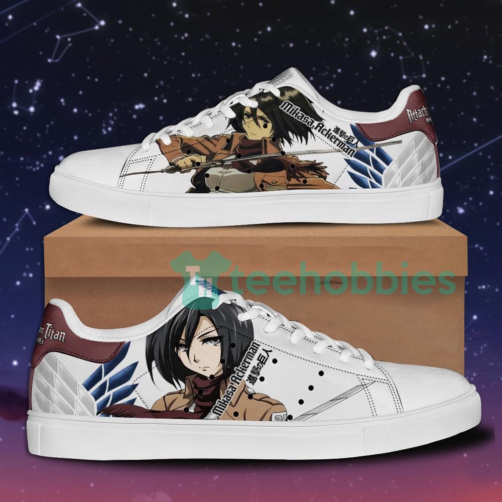 Mikasa Ackerman Skate Sneakers Attack On Titan Anime Lover Skate Shoes