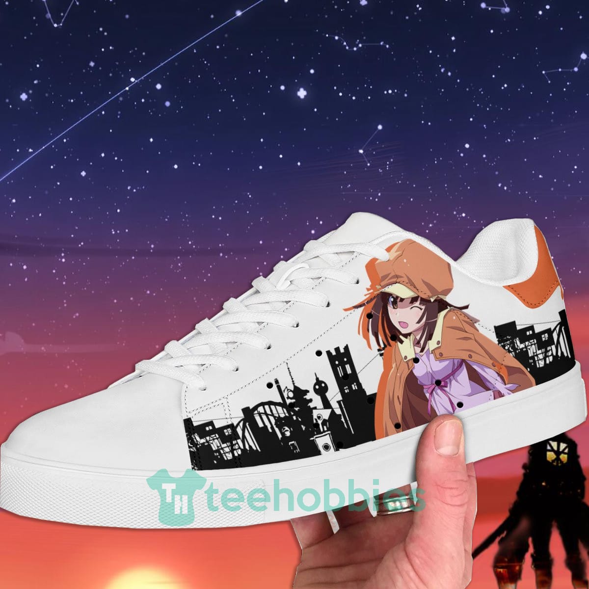 Nadeko Sengoku Custom Anime Bakemonogatari Skate Shoes For Men And Women Product photo 2