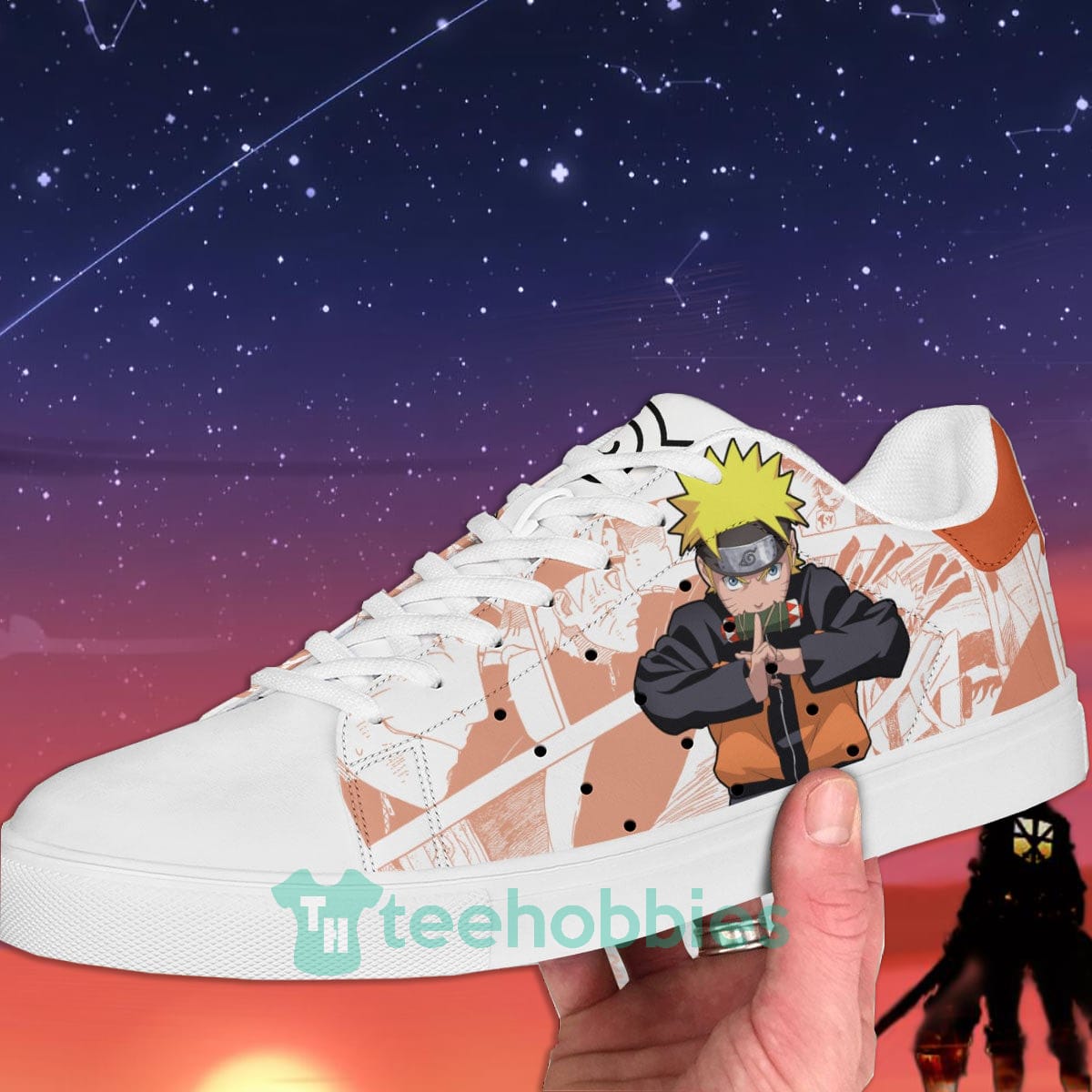 Naruto Uzumaki and Hinata Hyuga Custom Naruto Anime Skate Shoes For Men And Women Product photo 2