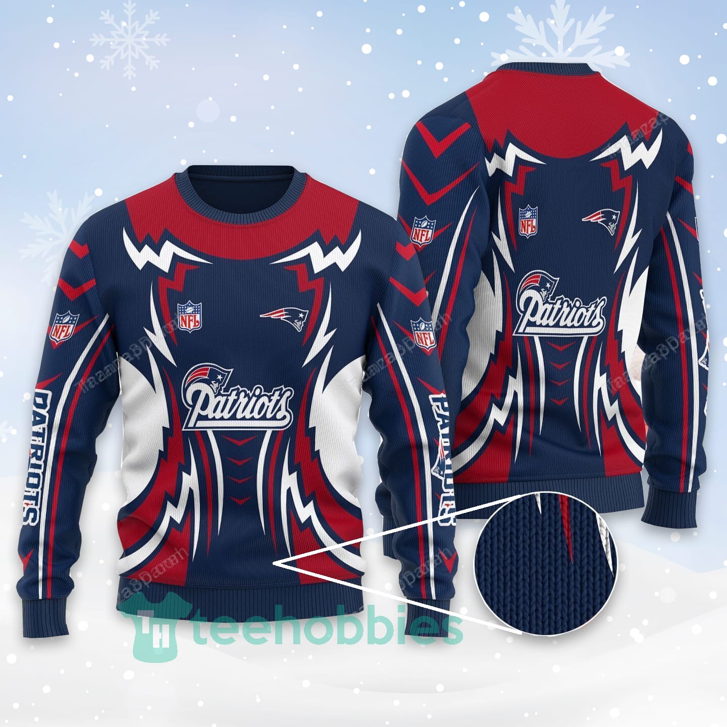 New England Patriots All Over Printed Christmas Sweater