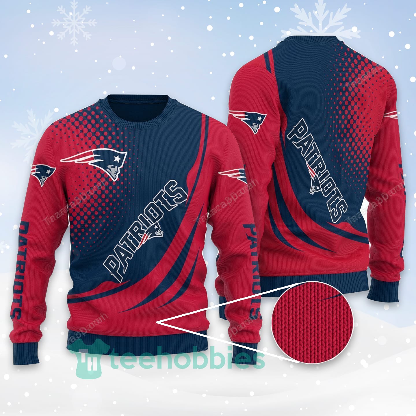 New England Patriots Team All Over Printed Christmas Sweater