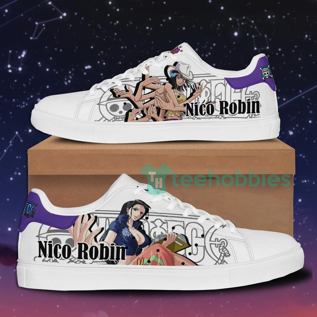 Nico Robin Custom Anime OP Skate Shoes For Men And Women Product photo 1