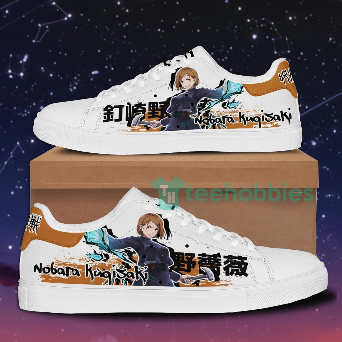 Nobara Kugisaki Custom Anime Jujutsu Kaisen Skate Shoes For Men And Women