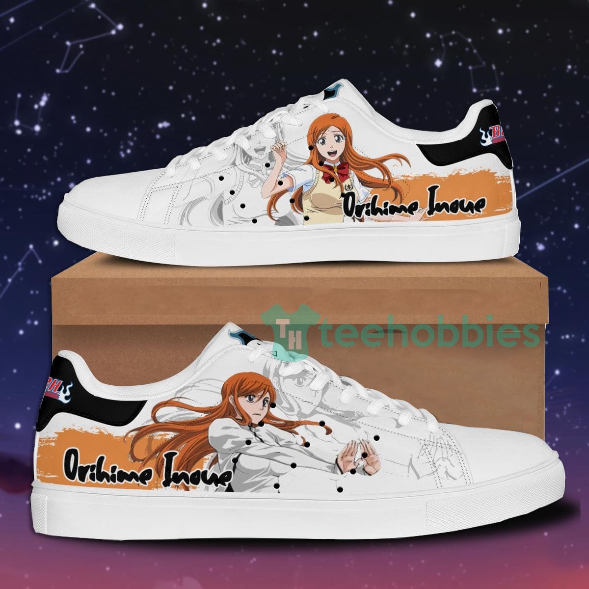 Orihime Inoue Custom Anime Bleach Skate Shoes For Men And Women Product photo 1