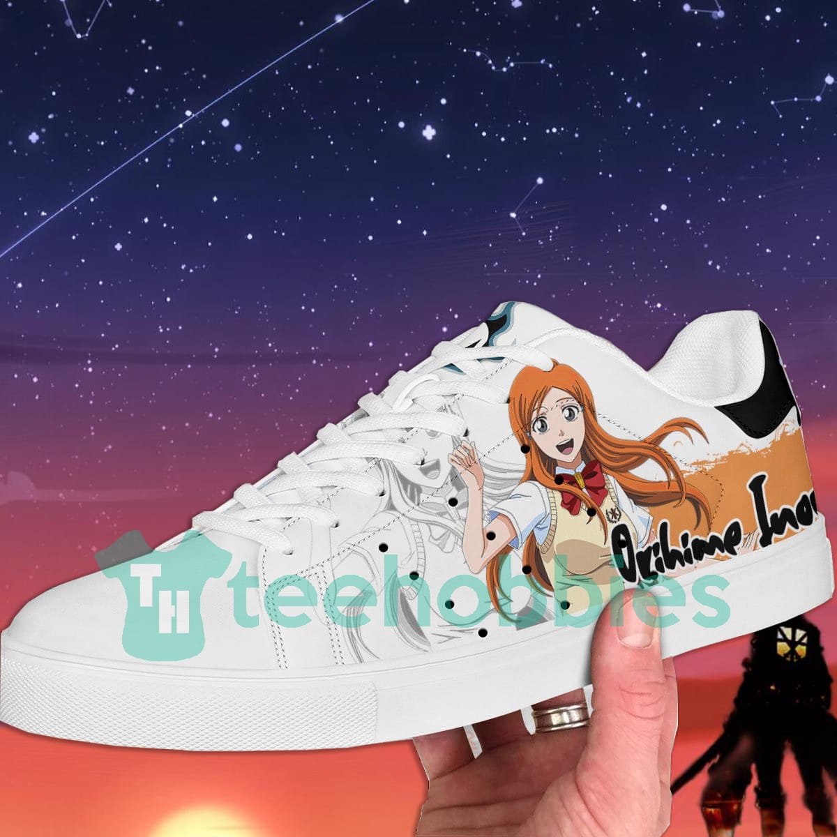 Orihime Inoue Custom Anime Bleach Skate Shoes For Men And Women Product photo 2