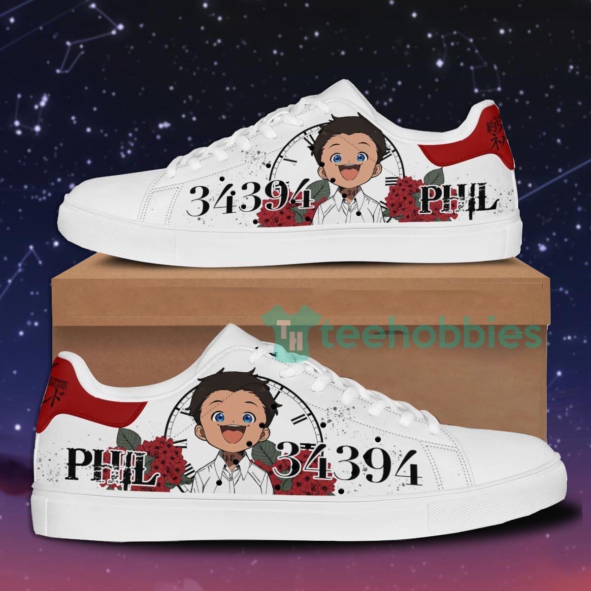 Phil 34394 Custom The Promised Neverland Anime Skate Shoes For Men And Women Product photo 1
