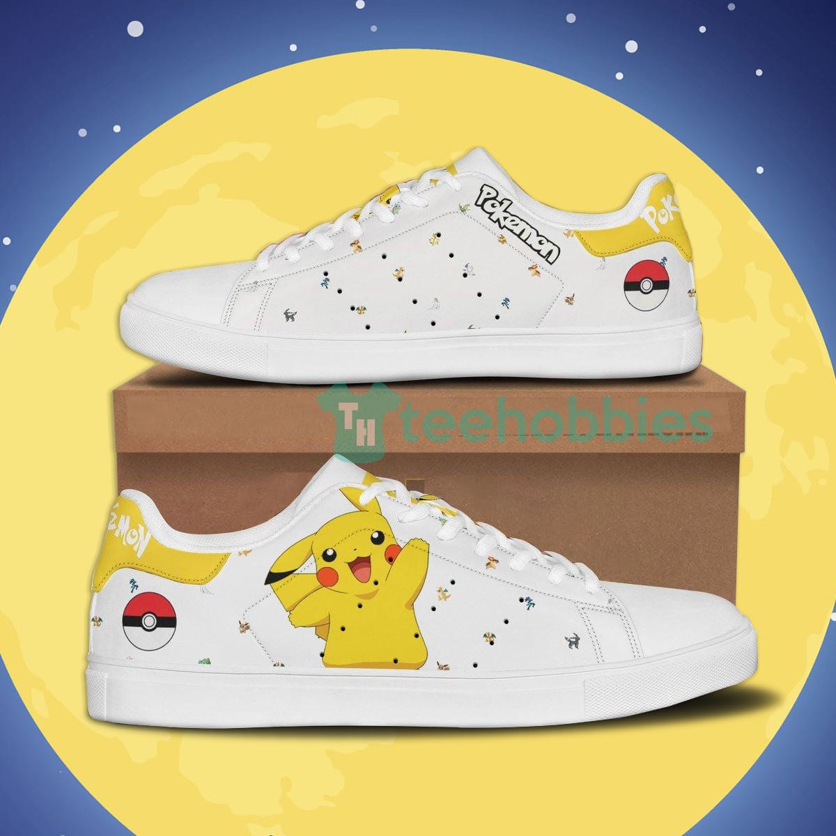 Pokemon Pikachu Custom Anime Skate Shoes For Anime Fans