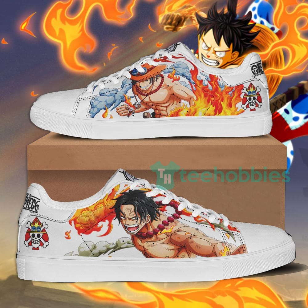 Portgas D Ace One Piece Fans Custom Anime Skate Shoes