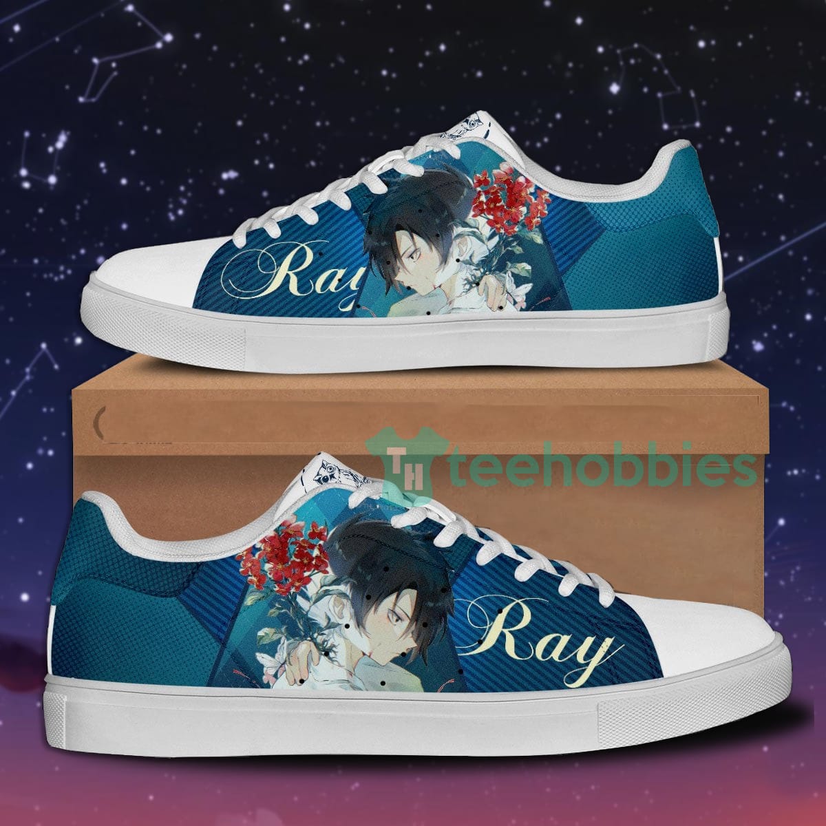 Promised Neverland Ray Custom Anime Skate Shoes For Men And Women Product photo 1