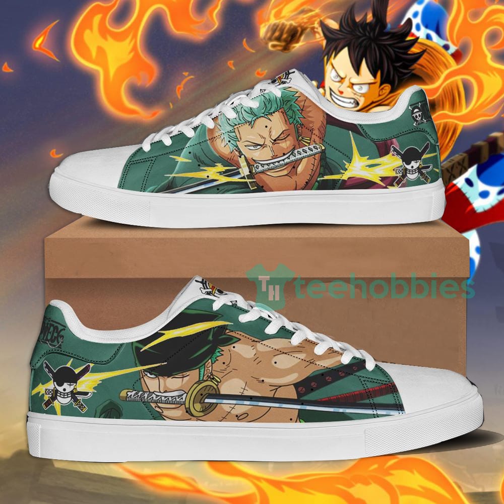 Roronoa Zoro One Piece Fans Custom Anime Skate Shoes