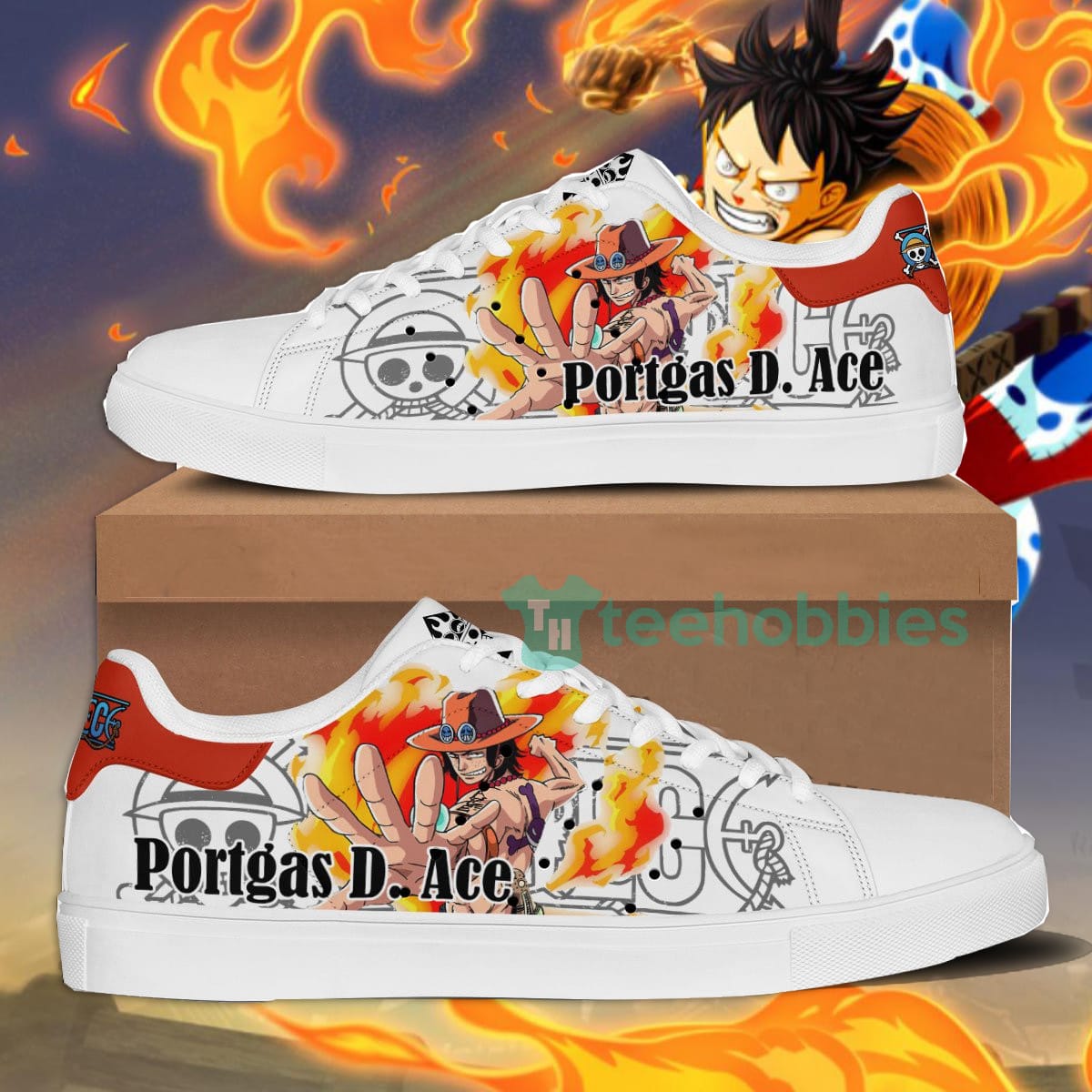 Sabo And Ace Custom Anime One Piece Fans Skate Shoes