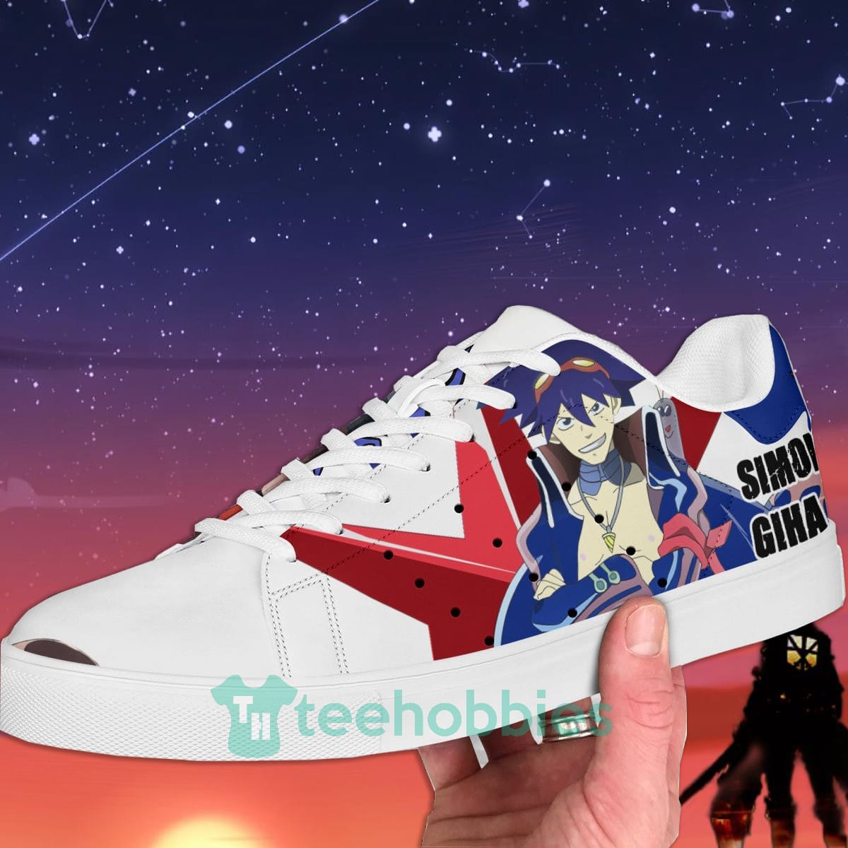 Simon the Digger Custom Gurren Lagann Anime Skate Shoes For Men And Women Product photo 2