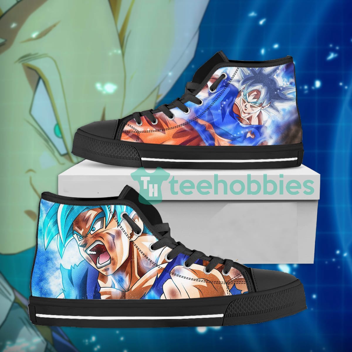 Son Goku Dragon Ball Blue High Top Shoes For Anime Fans Gift