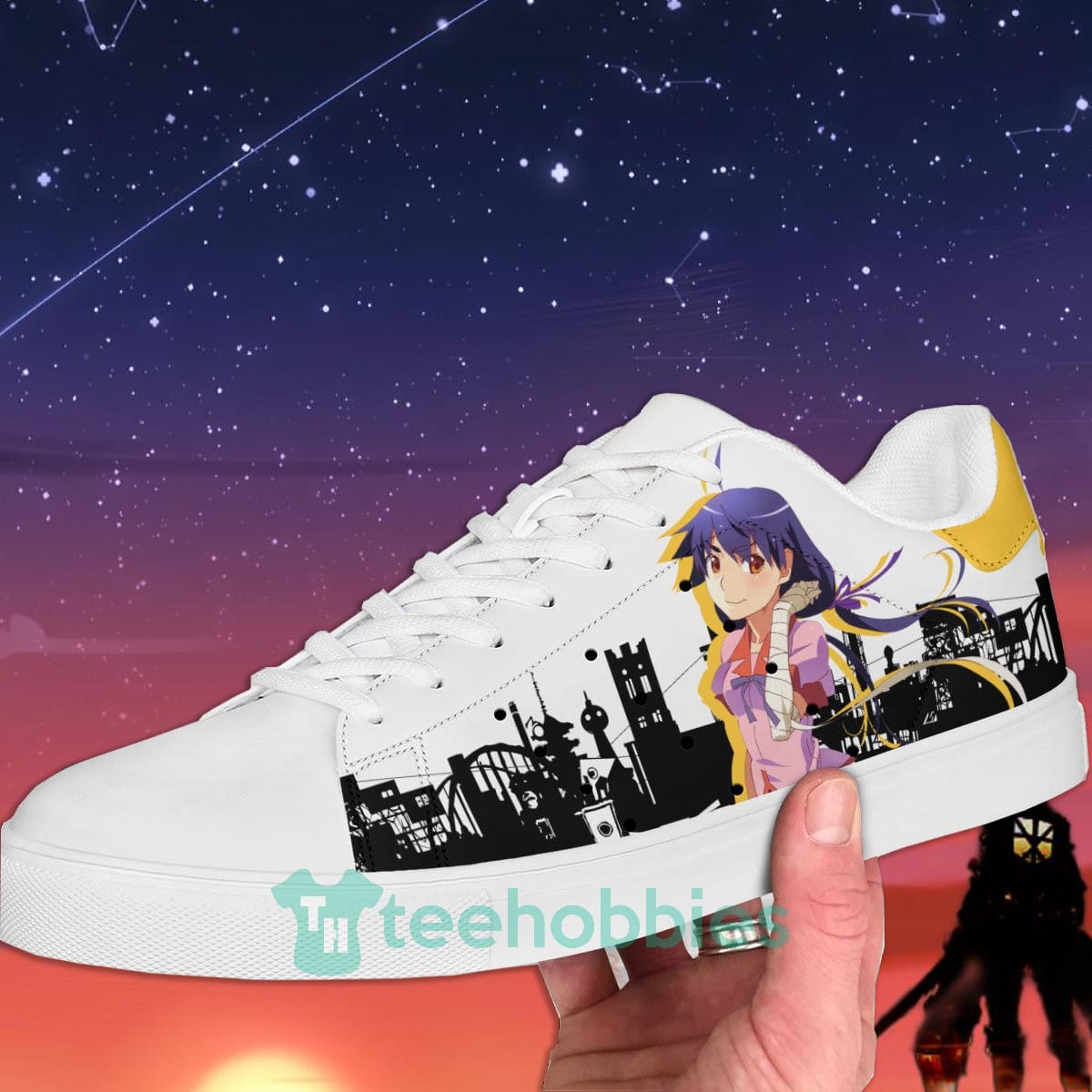 Suruga Kanbaru Custom Anime Bakemonogatari Skate Shoes For Men And Women Product photo 2
