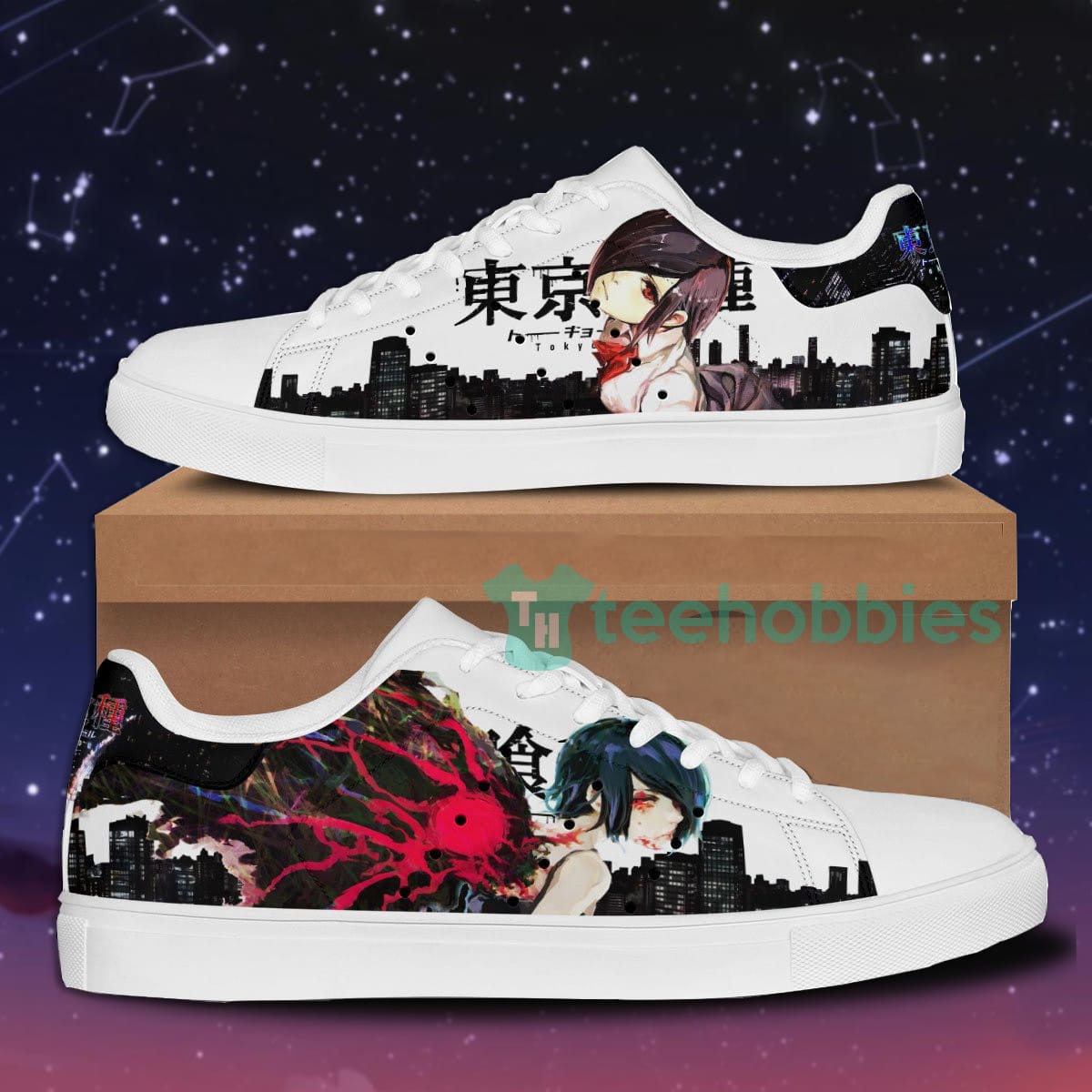 Tokyo Ghoul Touka Kirishima Custom Anime Skate Shoes For Men And Women Product photo 1