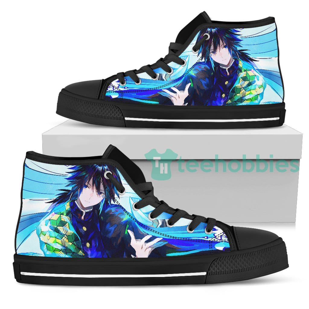 Tomioka Giyuu Custom Demon Slayer Anime Blue High Top Shoes