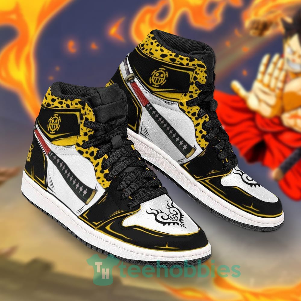 Inspiration Wafer Confirmation Trafalgar D Water Law Anime Custom One Piece Air Jordan Hoghtop Shoes