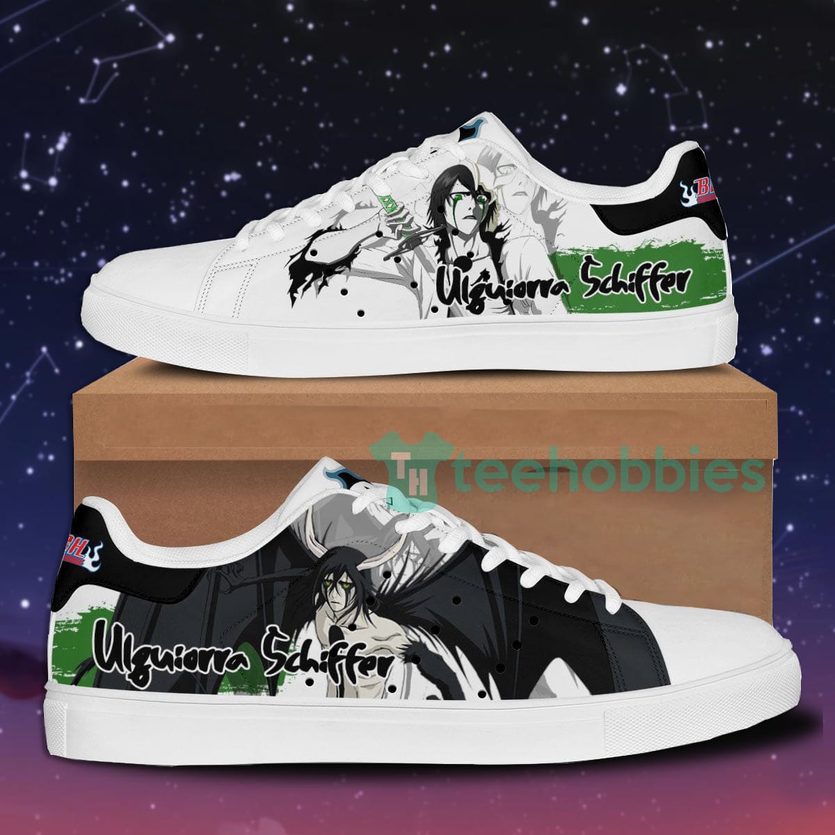 Ulquiorra Cifer Custom Anime Bleach Skate Shoes For Men And Women