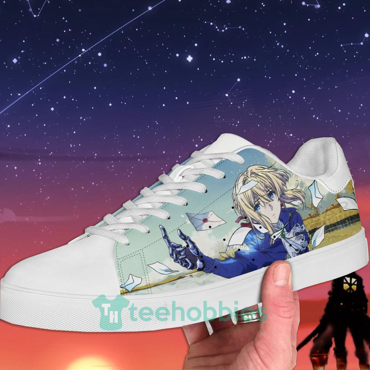 Violet Evergarden Custom Anime Skate Shoes For Men And Women For Fan Product photo 2