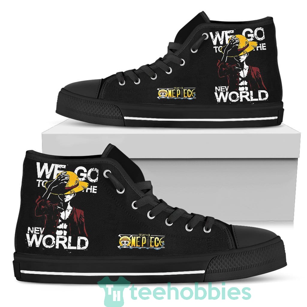 We Go To The New World Luffy High Top Shoes Custom One Piece Anime Fans