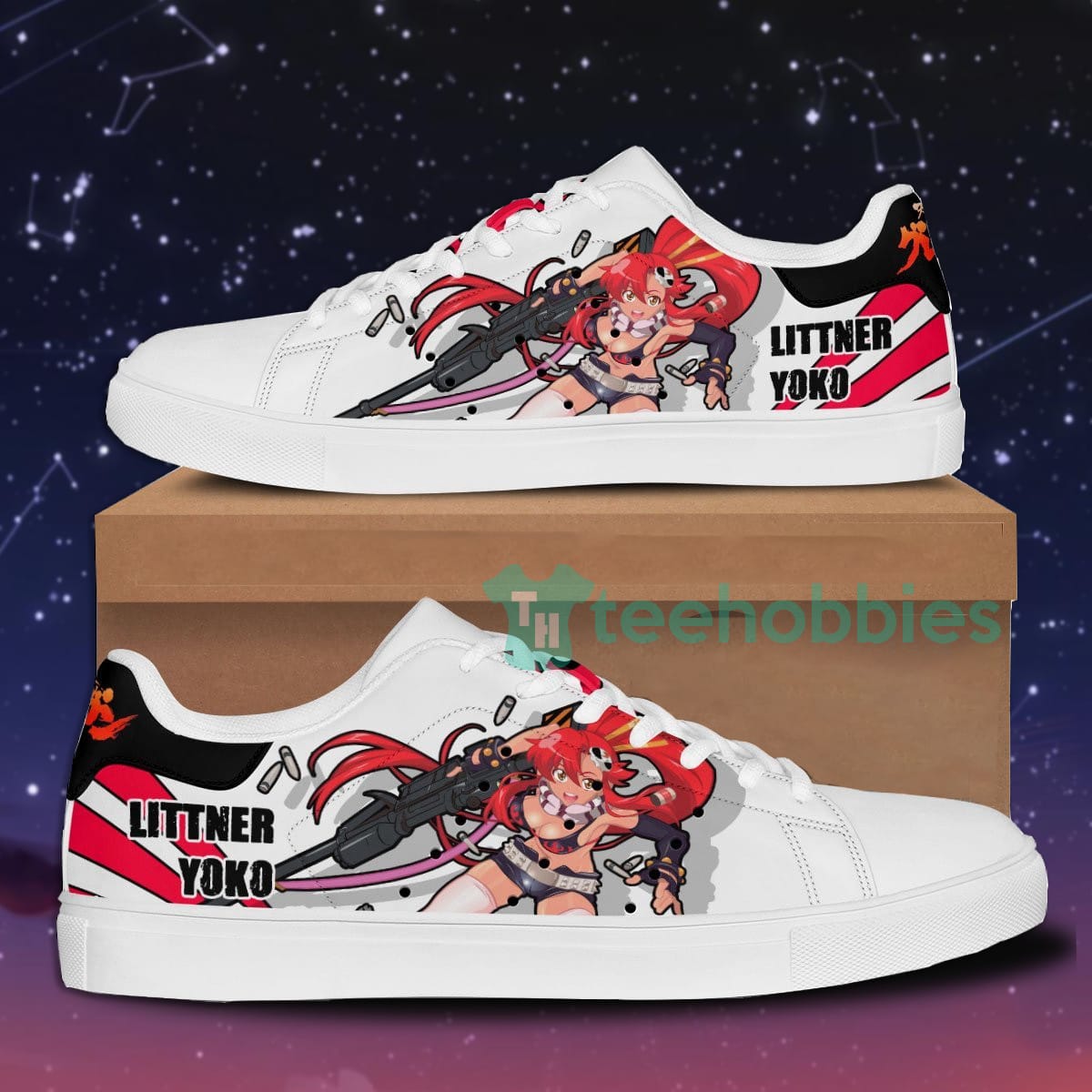 Yoko Littner Custom Tengen Toppa Gurren Lagann Anime Skate Shoes For Men And Women