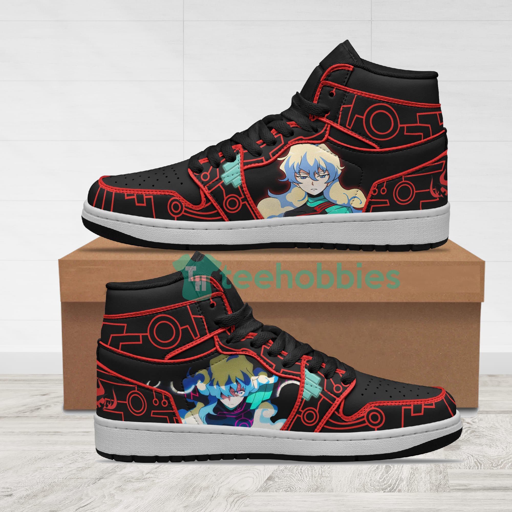 Anti Spiral Nia Anime Gurren Lagann Custom Air Jordan Hightop Shoes