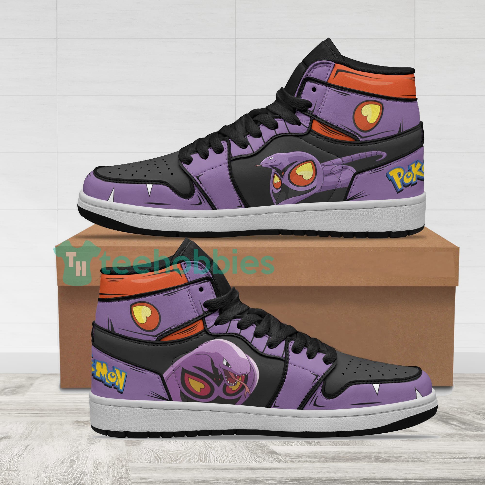 Arbok Fans Custom Pokemon Anime Air Jordan Hightop Shoes Product photo 1