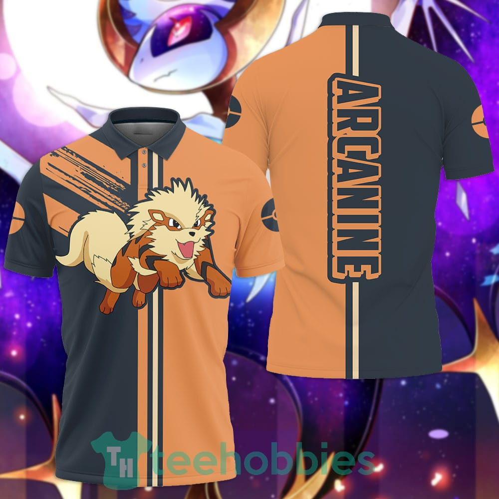 Arcanine Polo Shirt Custom Pokemon Anime Gift For Fans