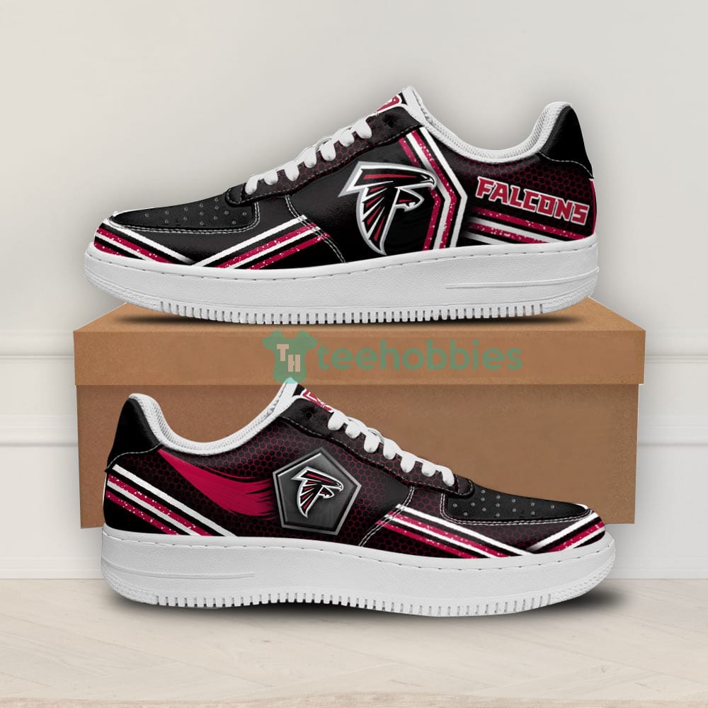 Atlanta Falcons Logo And Striped Style Air Force Shoes For Fans