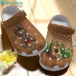 Bear Beer Camping Clog Shoes - Peace Camping Custom Clog Shoes Birthday Gift For Men Womenproduct photo 2