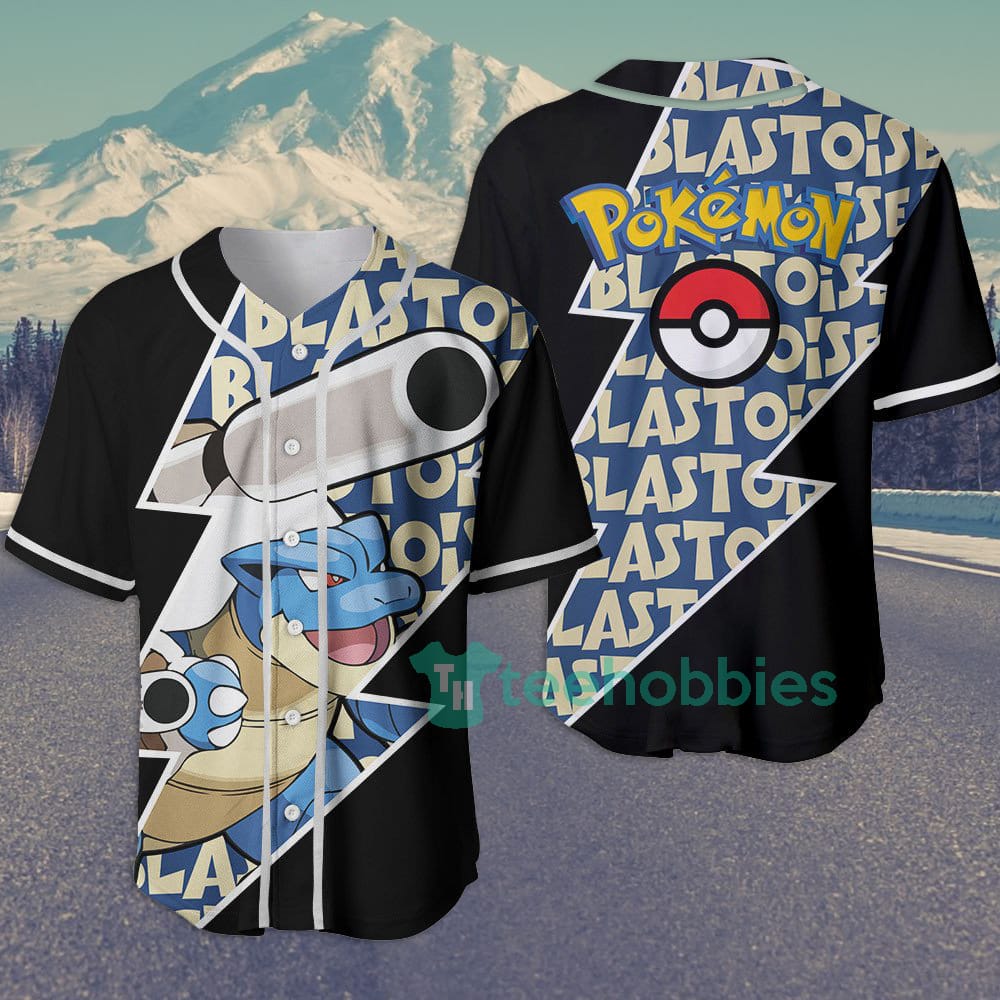 Blastoise Custom Pokemon Anime Jersey Baseball Shirt For Fans Product photo 1