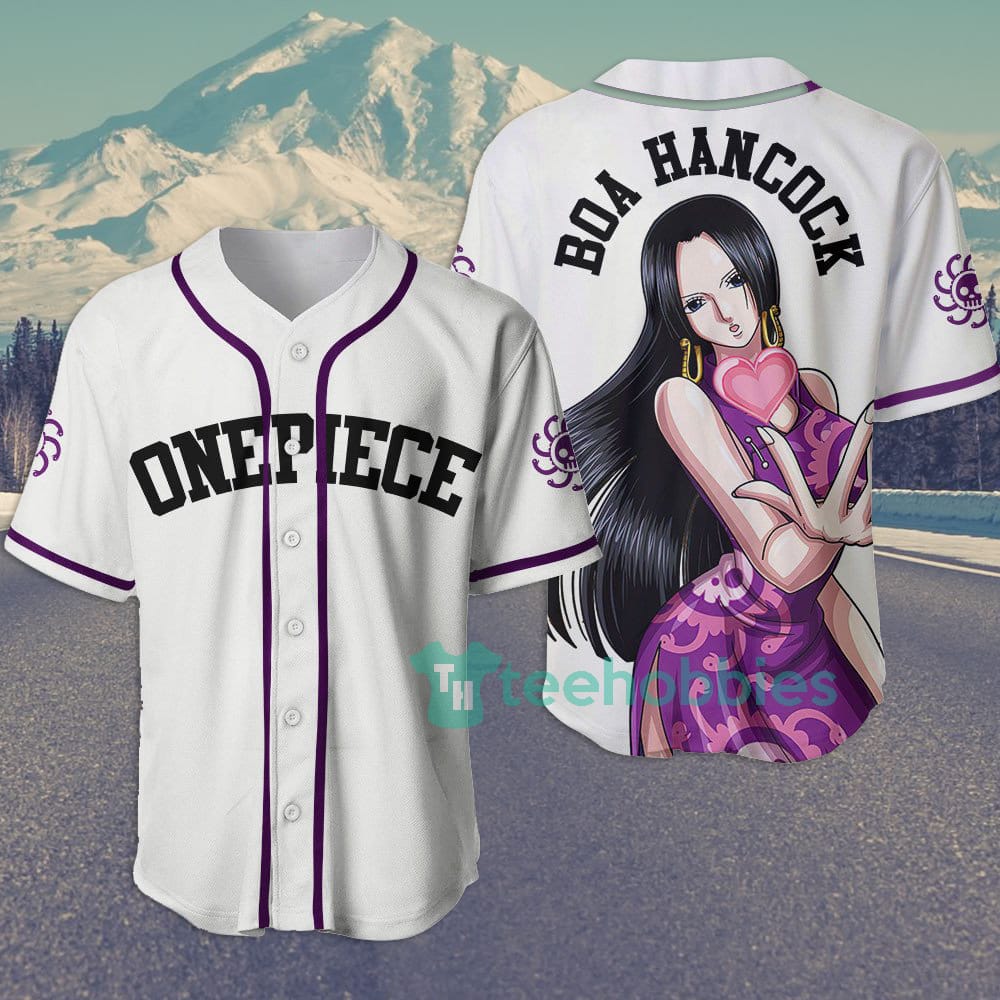 Boa Hancock One Piece Custom Anime Jersey Baseball Shirt For Fans Product photo 1