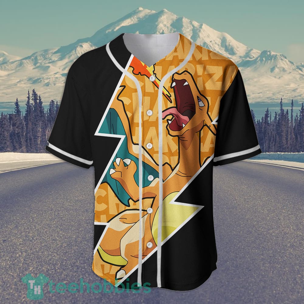 Charizard Custom Pokemon Anime Jersey Baseball Shirt For Fans Product photo 2