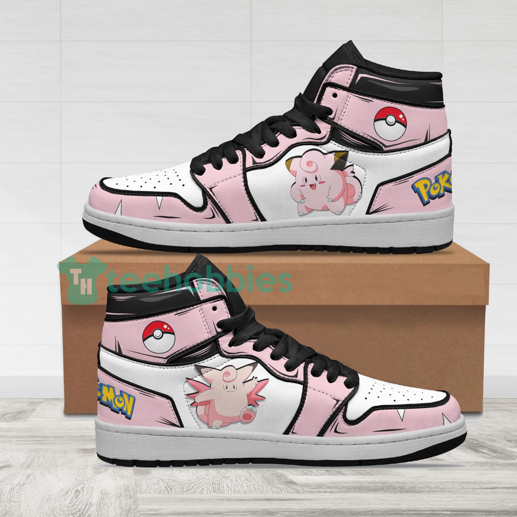 Clefairy Fans Custom Pokemon Anime Air Jordan Hightop Shoes